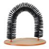 Cat Arch Self Groomer Cat Massaging Brush Scratching Pads Toys W/ Catnip For Controlling Shedding Healthy Fur Claws