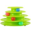 Cat Track Tower Toys 4-Layer Ball Track Interactive Cat Toys Electric Rotate Butterfly Birds